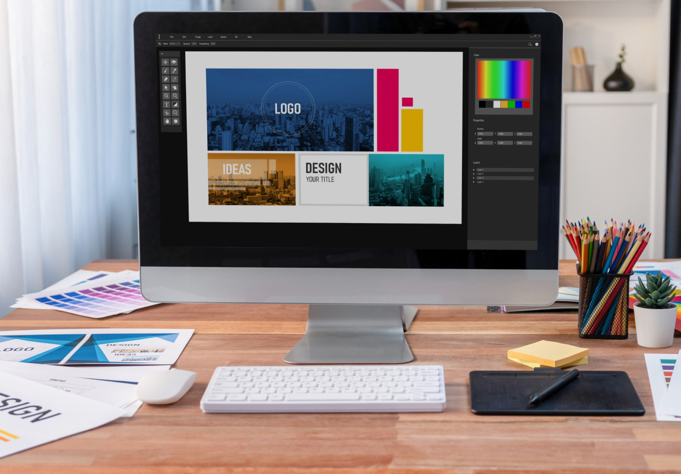 What graphic design consists of